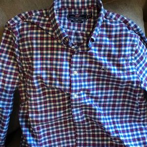 Vineyard Vines Boys Flannel Shirt Size 18